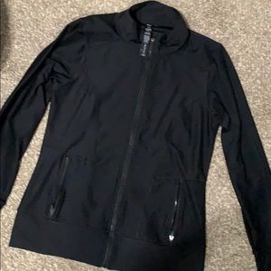 Black zip up athletic top